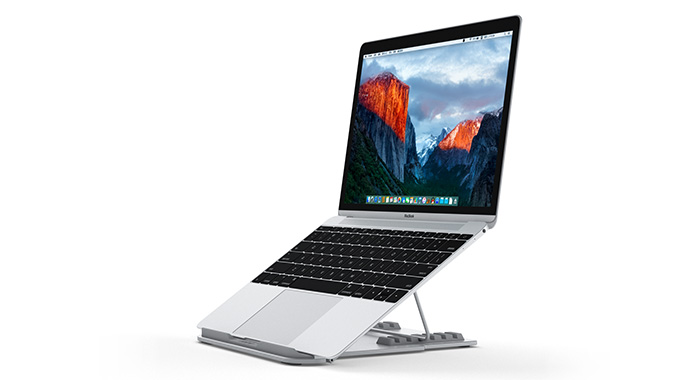 NVV 笔记本支架电脑支架散热器 折叠便携升降铝合金护颈椎电脑显示器桌增高置物架NP-7