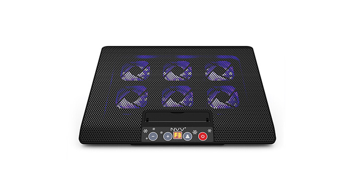 NVV 笔记本散热器 笔记本电脑支架 静音6风扇散热底座可调节风速散热垫NF-10