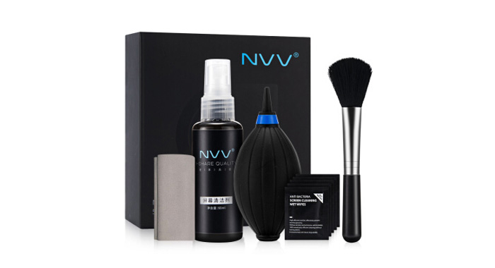 NVV 电脑清洁套装 液晶屏幕清洁剂 手机平板笔记本单反键盘电视数码5合1清洁套装NK-5