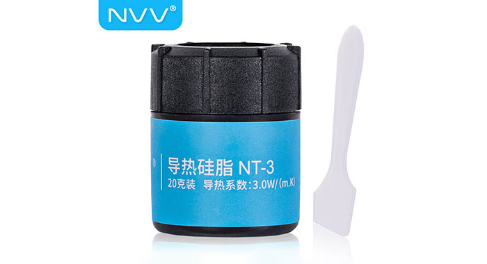 NVV NT-3导热硅脂 cpu散热硅脂导热膏台式机笔记本显卡散热硅胶 20g大容量