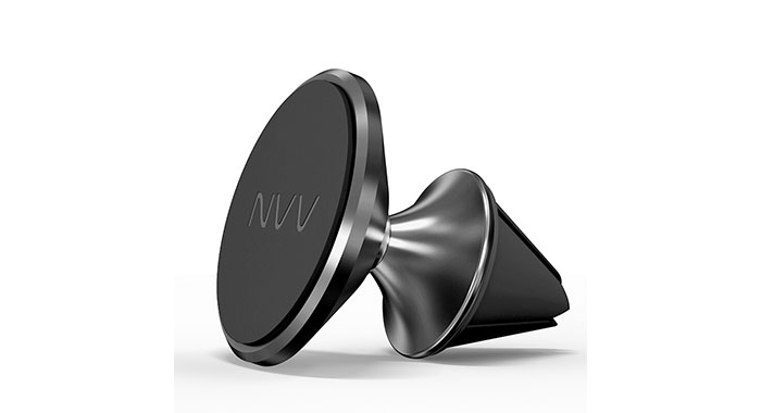 NVV车载手机支架 SC-C1汽车出风口磁吸式导航支架 苹果华为小米手机夹 黑色