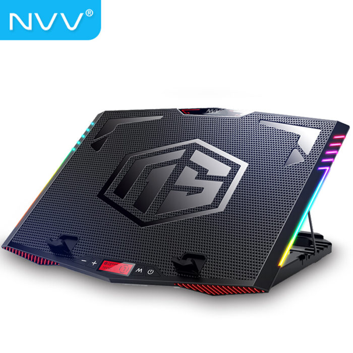 NVV NF-2A 笔记本散热器电脑散热架笔记本支架RGB灯效多档调节静音游戏本增高底座通用Y7000P 15.6/17.3英寸