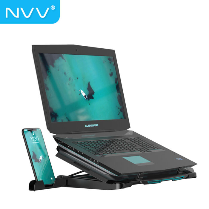 NVV NF-3 笔记本散热器电脑散热架笔记本支架多档调节静音游戏本增高底座通用Y7000P 15.6/17.3英寸