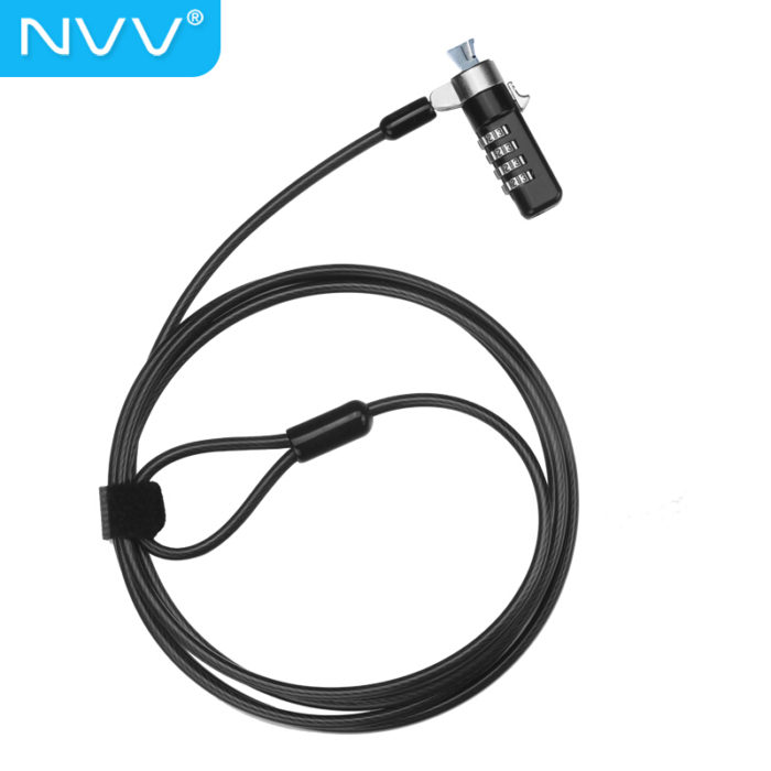 NVV NL-3 戴尔笔记本电脑锁 防盗锁安全密码锁 (适合DELL灵越3000/G3/G7外星人等)3*5mm三代楔形锁孔