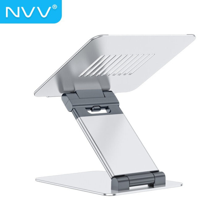 NVV NP-13 笔记本支架 电脑支架站立办公无级升降桌散热架 铝合金可折叠电脑增高架子架托苹果macbook底座