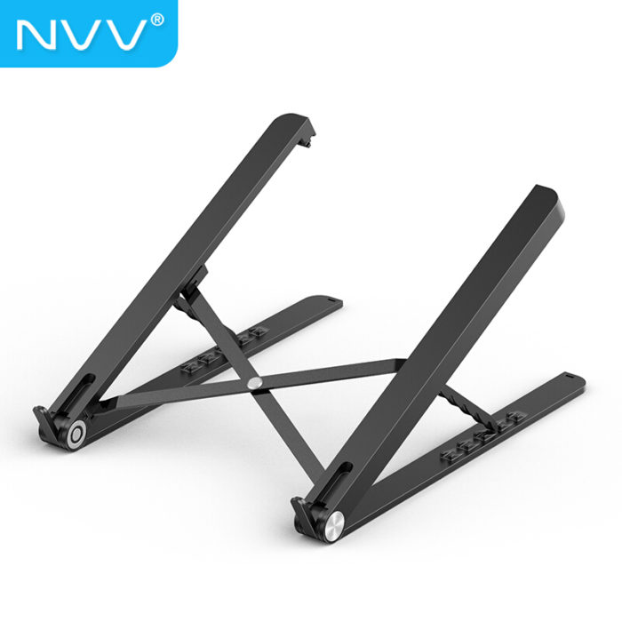 NVV NP-2H经典黑 笔记本支架电脑支架散热架 升降折叠便携增高架子架托手提华为苹果macbook桌面办公底座