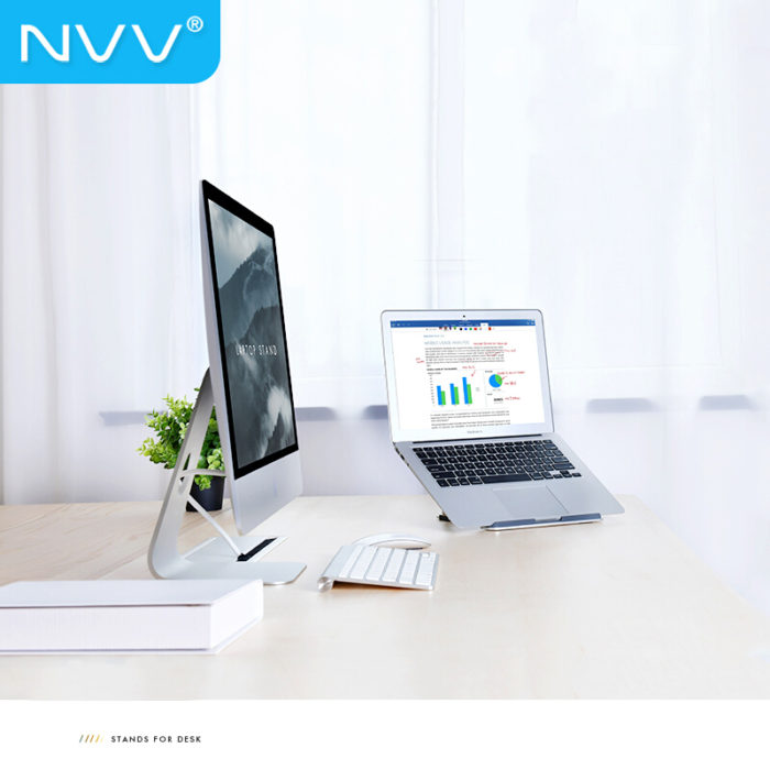 NVV NP-5H 笔记本支架电脑支架散热架手提电脑架托升降折叠便携增高架子联想华为苹果macbook铝合金办公底座