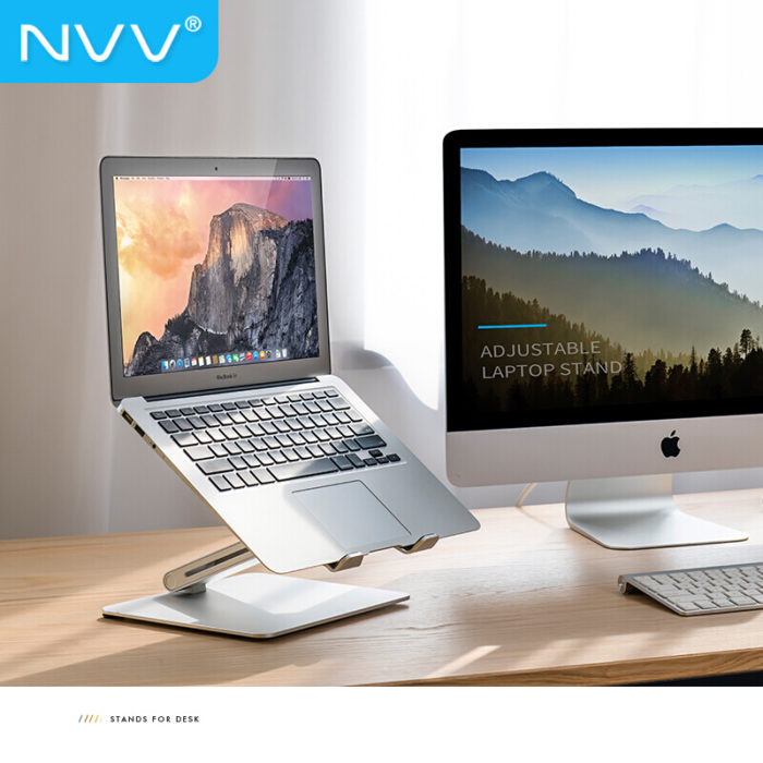 NVV NP-5L 笔记本支架电脑支架升降桌无级调节散热架 铝合金可折叠电脑增高架子架托手提苹果macbook底座