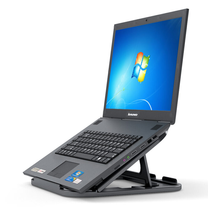 NVV NP-6经典黑 笔记本支架电脑支架散热器 升降折叠便携增高架子架托联想华为苹果手提macbook桌面办公底座