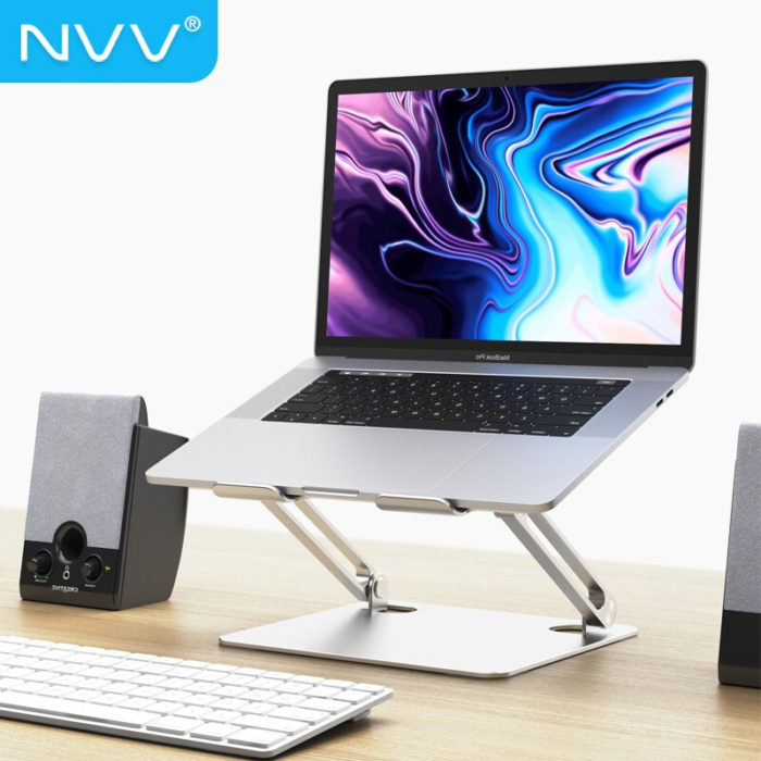 NVV NP-9S 笔记本支架电脑支架无级升降散热器铝合金电脑增高架子架托手提联想华为苹果macbook桌面底座