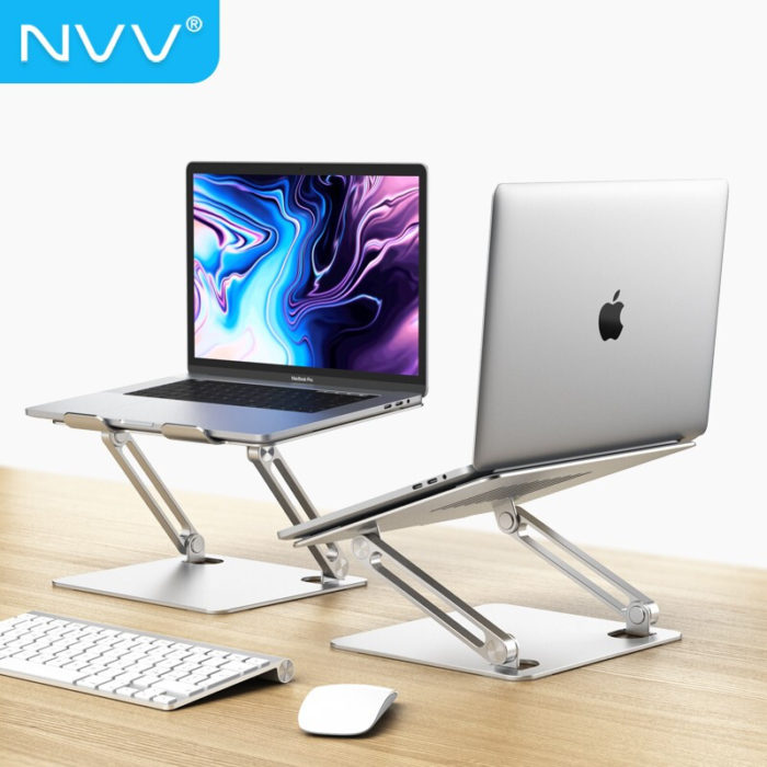 NVV NP-9S 笔记本支架电脑支架无级升降散热器铝合金电脑增高架子架托手提联想华为苹果macbook桌面底座