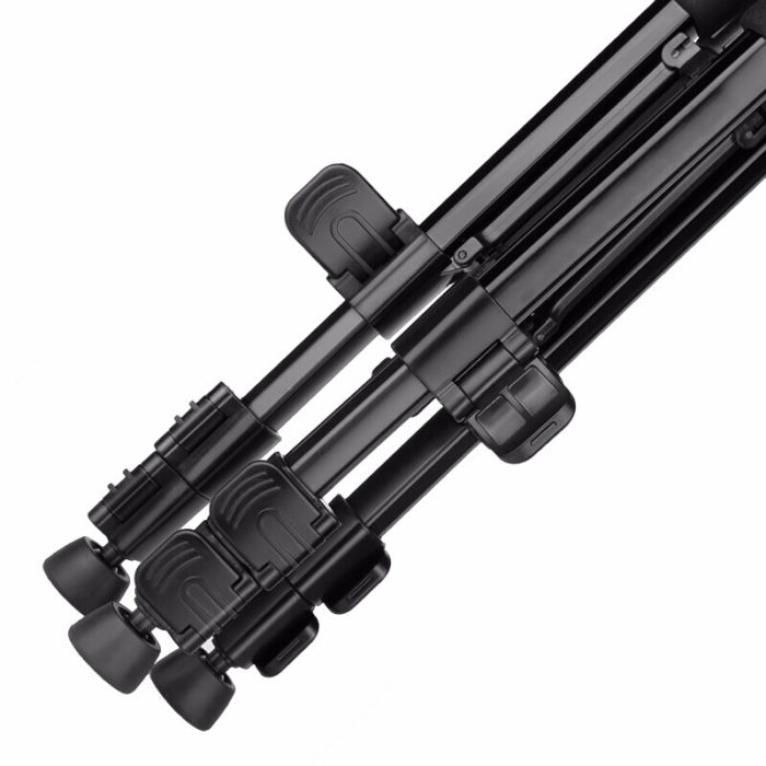 NVV NS-13F四机位 手机直播支架三脚架 带美颜补光灯主播户外抖音拍照摄影网课落地三角架配声卡托盘话筒架