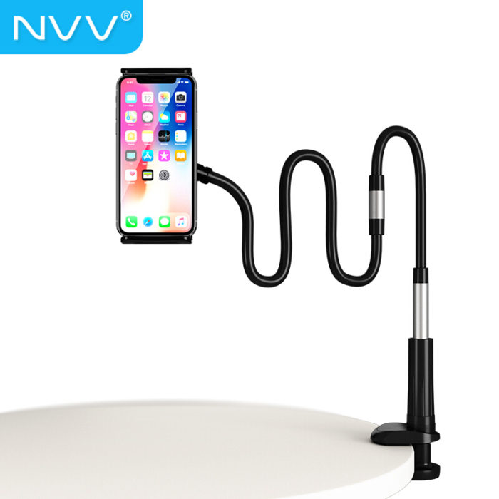 NVV NS-3S 手机平板支架 床头懒人支架 ipad看电视多功能调节桌面直播床上夹子支撑架 通用苹果华为小米