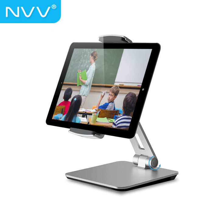 NVV NS-4H 手机支架桌面 iPad Pro平板支架可调节升降直播网课床头铝合金平板底座 通用苹果华为微软Surface等