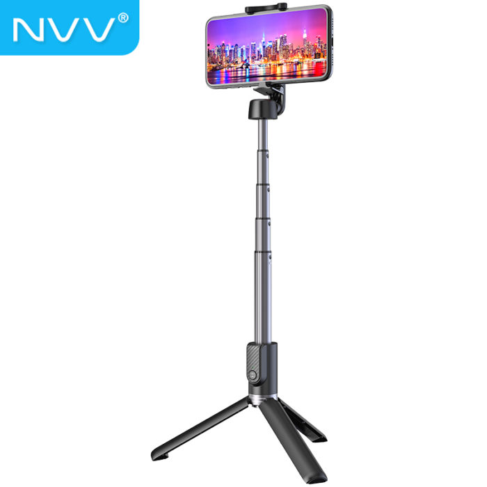 NVV NV-5行者自拍杆三脚架 蓝牙自拍杆手机支架直播三脚架桌面抖音神器直播户外遥控拍照拍摄设备落地三角架子