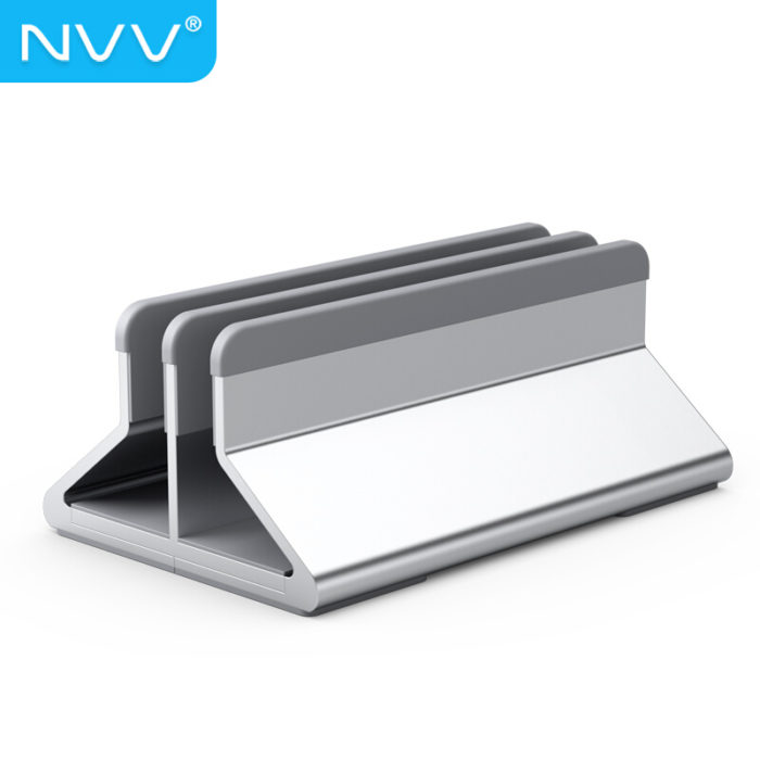 NVV 笔记本立式支架 电脑平板桌面收纳支架 电脑散热架子托架置物架铝合金底座通用MacBook Pro苹果等NP-4L