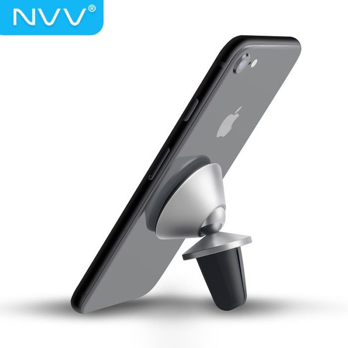 NVV 车载手机支架 汽车导航支架磁吸空调出风口夹中控台吸盘两用支架汽车用品通用华为小米苹果手机座NQ-1S