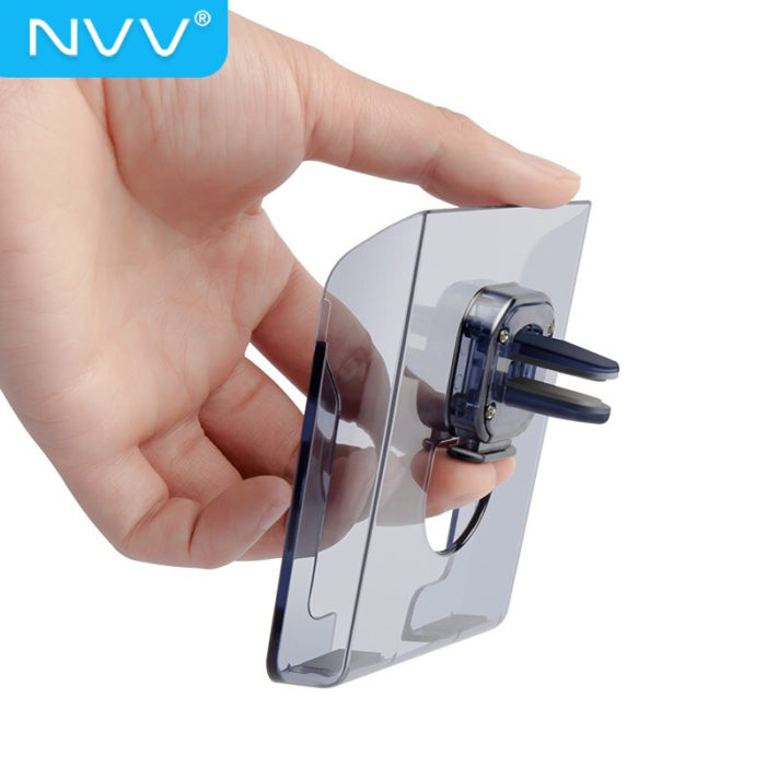 NVV 车载手机支架出风口 汽车导航支架多功能车用置物盒汽车用品通用华为小米苹果手机座NQ-1