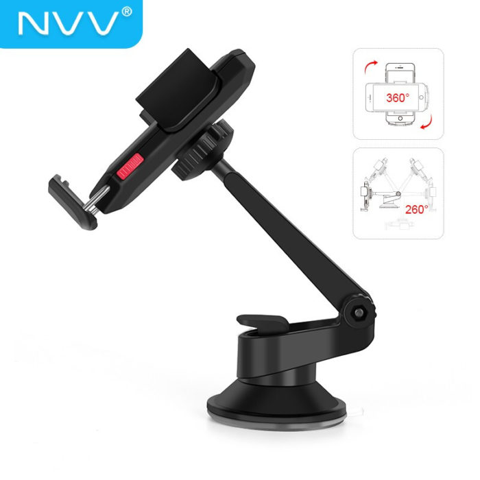 NVV 车载手机支架 吸盘式汽车导航支架大货车车用中控台汽车用品前挡玻璃固定架手机座NQ-3S