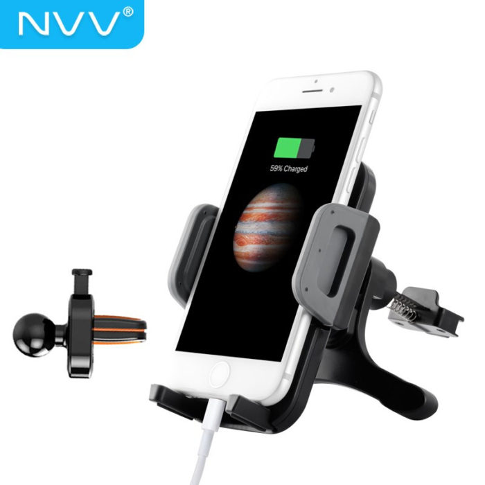 NVV 车载手机支架出风口汽车导航支架车用配双底座汽车用品通用NQ-4