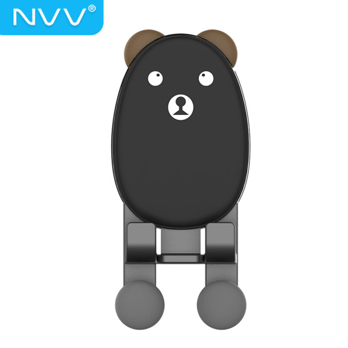 NVV 车载手机支架 汽车出风口重力感应支架卡通个性卡扣式车用导航支架汽车用品车上饰品 NQ-7A熊大