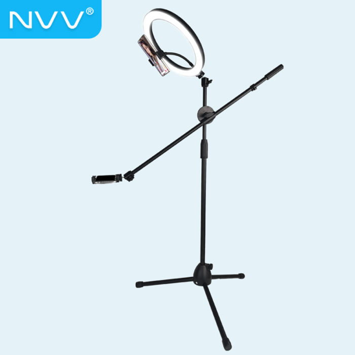 NVV 手机俯拍补光灯直播支架落地三脚架自拍拍照录视频美食拍摄支撑架NS-3pro