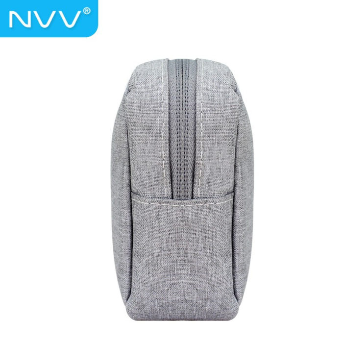 NVV 电源包数据线收纳包耳机鼠标笔记本电源线充电器U盘多功能数码配件收纳袋 LP-2灰色