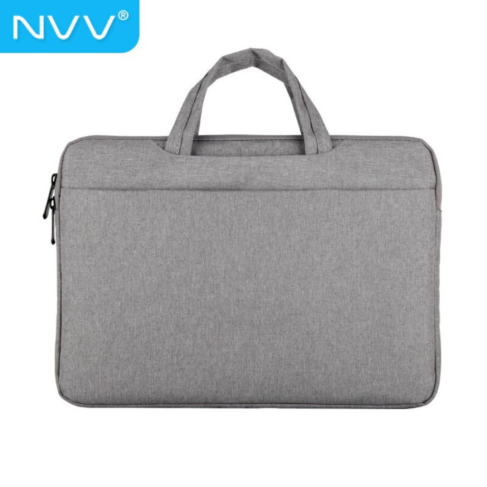 NVV 手提电脑包华为MateBook 14英寸苹果13.3英寸戴尔华硕惠普联想笔记本保护套男女内胆包 LP-5S浅灰色